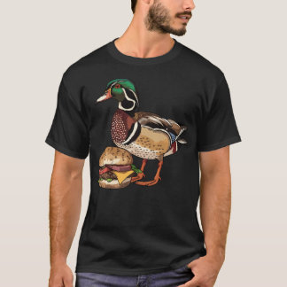 Camiseta Pato de Carolina Comiendo una Hamburguesa