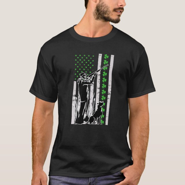 Camiseta Pato De Caza Con Pato De Pistola St Patricks Day H (Anverso)