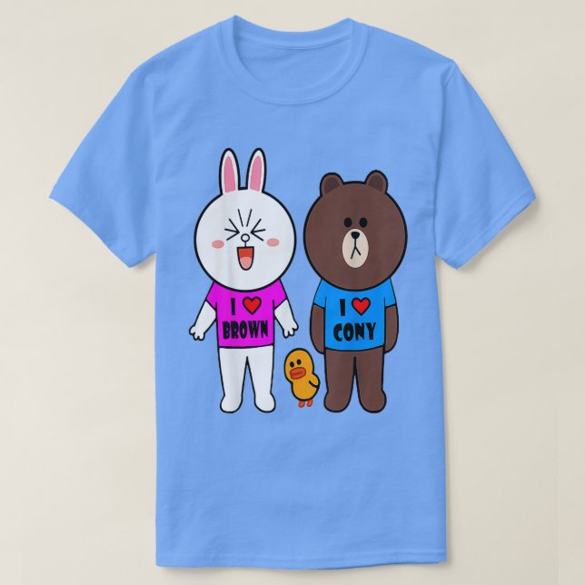 Camiseta Pato de conejo de oso marrón lindo pato de conejo  (Diseño del anverso)