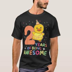 Camiseta Pato De Cumpleaños Para Niños De Dos Años