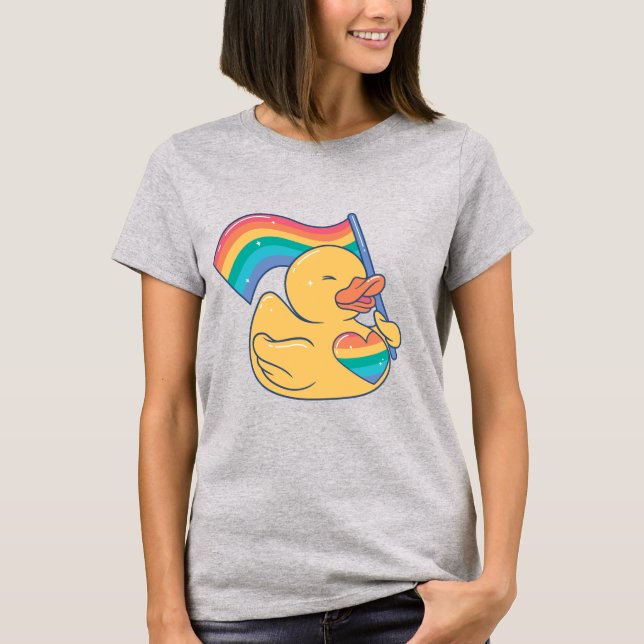 Camiseta Pato de goma arcoiris (Anverso)