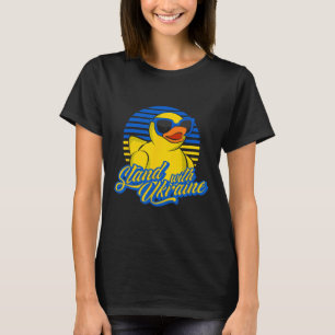 Camiseta Pato de goma con soporte de bandera ucraniana Apoy