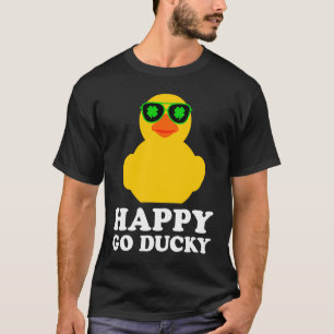 Camiseta Pato de goma Cuatro Gafas de Sol Atrapado de Hojas