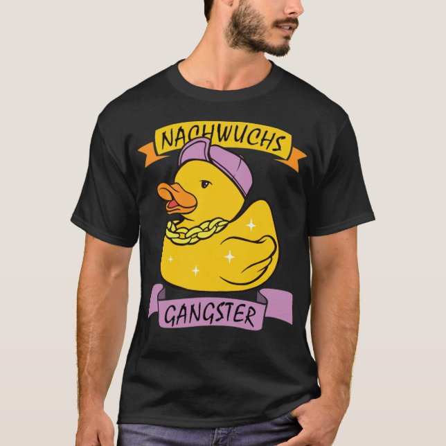 Camiseta Pato de goma de gangster, pequeño bandido, animale (Anverso)