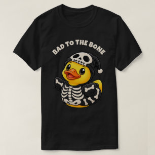 Camiseta Pato de goma de Halloween esqueleto malo hasta los