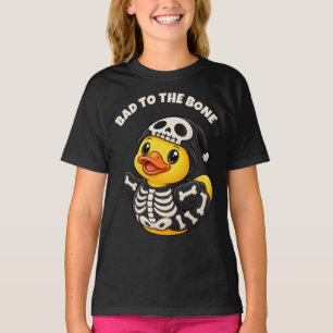 Camiseta Pato de goma de Halloween esqueleto malo hasta los