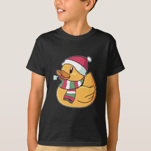 Camiseta Pato de goma de Navidad sombrero de Santa regalo p
