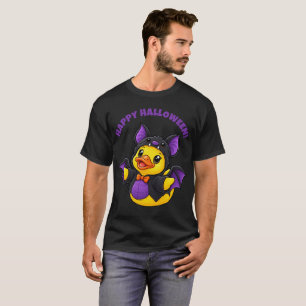 Camiseta Pato de goma disfraz de murciélago feliz Halloween