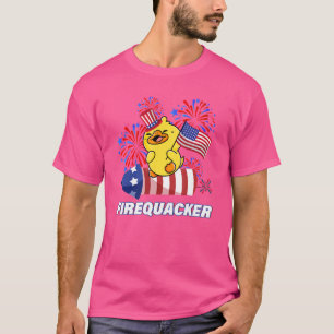 Camiseta Pato De Goma Ee. Uu. Patriotic Firequacker 4 De Ju