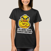 Pato de goma enojado que ha visto tu historial de