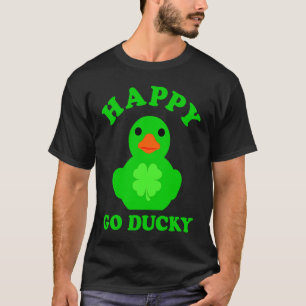 Camiseta Pato de goma Feliz Go Ducky Cuatro Leaf Clover St 