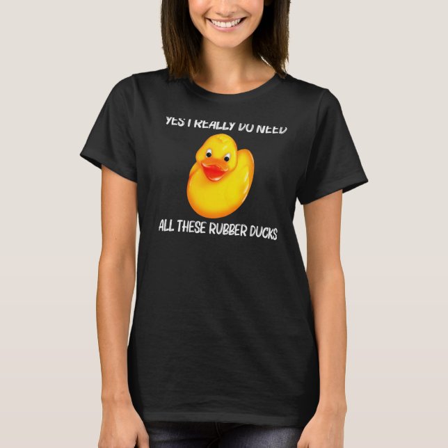 Camiseta Pato De Goma Para Hombres Mujeres Niños Patos De G (Anverso)