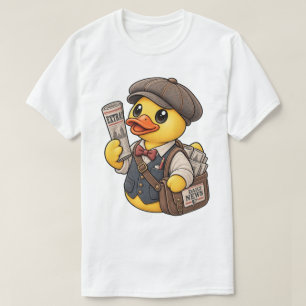 Camiseta Pato de goma repartidor de periódicos Edición Vint