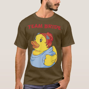 Camiseta Pato de goma rojo del equipo de la novia fiesta de