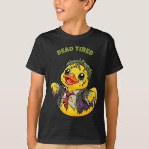 Camiseta Pato de goma zombie de Halloween cansado