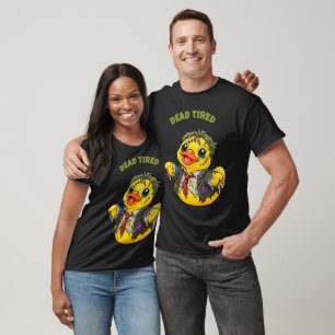 Camiseta Pato de goma zombie de Halloween cansado