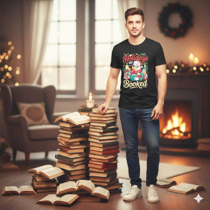 Camiseta Pato de lectura acogedor para las fiestas de Navid