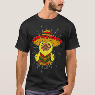 Camiseta Pato de México con Sombrero y Poncho