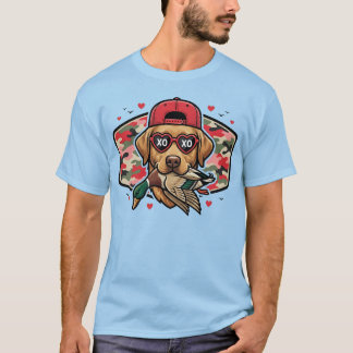 Camiseta Pato de perro de caza del día de San Valentín