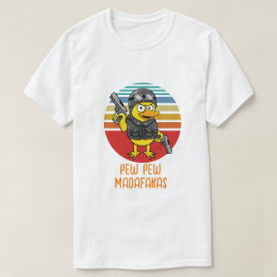 Camiseta Pato de Pistols Vintage Loco, Pew Pew Madafakas