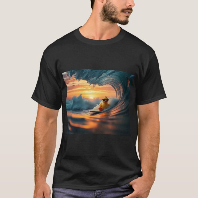 Camiseta pato de surf (Anverso)