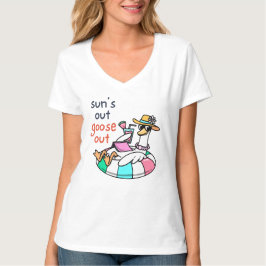 Camiseta Pato de verano divertido con el sol afuera