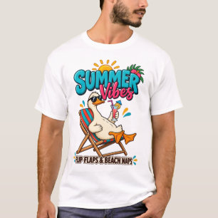 Camiseta Pato de Vibraciones de Verano – Chanclas y Siestas