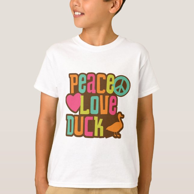 Camiseta Pato del amor de la paz (Anverso)