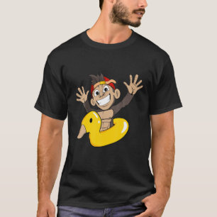 Camiseta Pato del aro flotante del mono