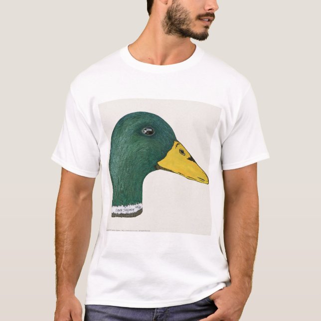 Camiseta Pato del pato silvestre (Drake), acuarela (Anverso)