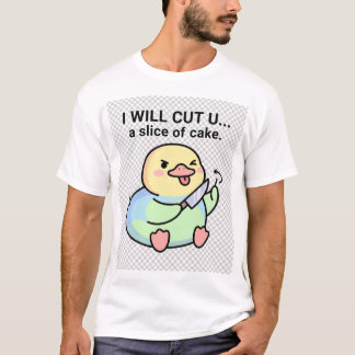 Camiseta Pato Divertido con Tarta de Cuchillo de Juego de P