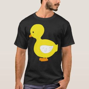 Camiseta Pato divertido en el fantástico retri dorado amari