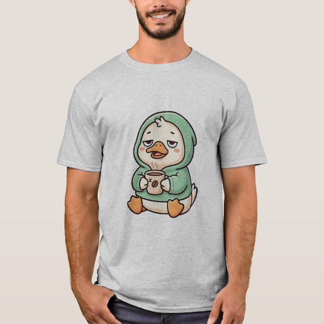 Camiseta Pato Dormilón Amante del Café (Anverso)