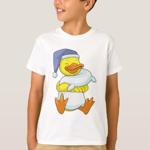 Camiseta Pato durmiendo con gorra nocturna