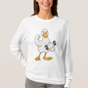 Camiseta Pato en Bodybuilding con Dumbbell