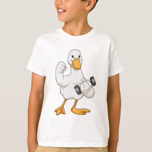 Camiseta Pato en Bodybuilding con Dumbbell