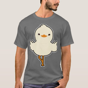 Camiseta Pato en ejercicios de Stretching de Yoga en pie