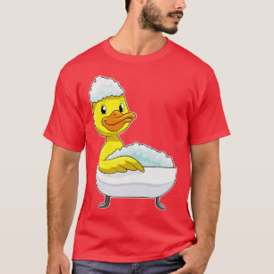 Camiseta Pato en el baño con espuma en la bañera