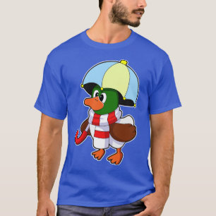 Camiseta Pato en la lluvia con paraguas 2