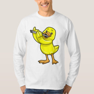 Camiseta Pato en la música con flauta
