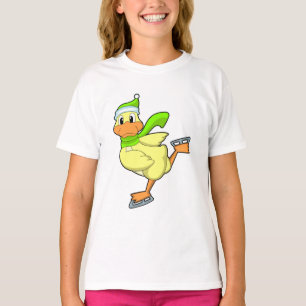 Camiseta Pato en patinaje sobre hielo con patines de hielo
