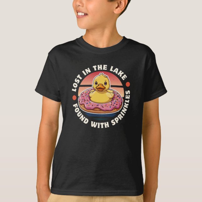 Camiseta Pato en una planta de donut (Anverso)