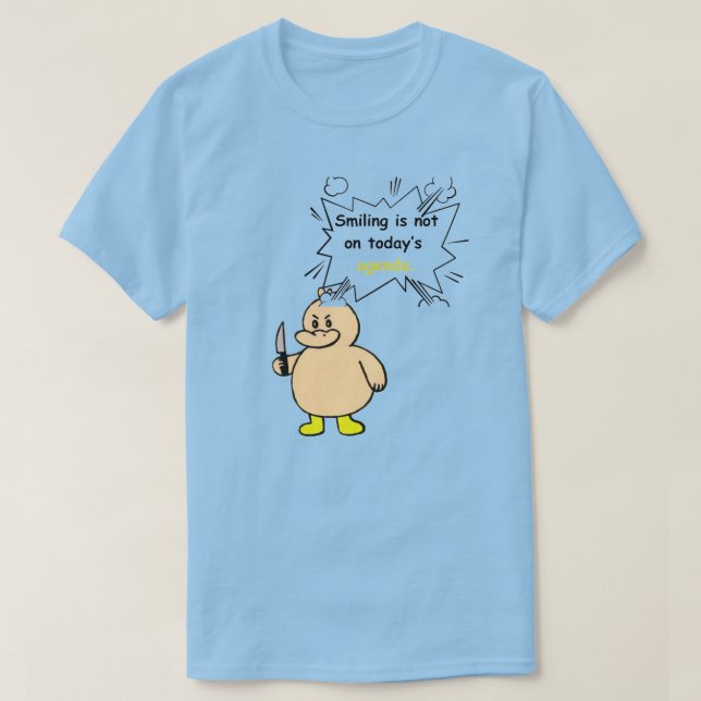 Camiseta Pato Enfadado Divertido  (Diseño del anverso)
