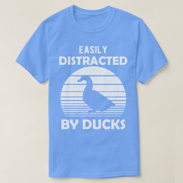 Camiseta Pato Fácilmente distraído por patos (Diseño del anverso)
