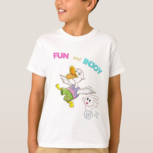 Camiseta Pato feliz y té de conejo (Anverso)