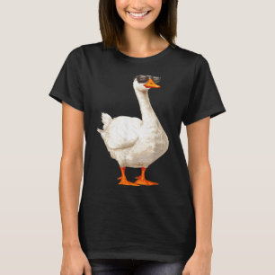 Camiseta Pato Ganso Tonto con Gafas de Sol Gráfico Divertid
