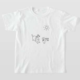 Camiseta Pato Gato Kawaii Niños