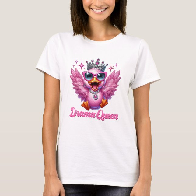 Camiseta Pato Glam Divertido y Sassy (Anverso)