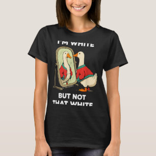 Camiseta Pato gracioso de espejo blanco pero no tan blanco