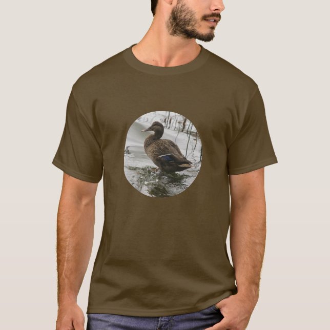 Camiseta Pato gris en la oscuridad del lago (Anverso)